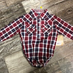 Baby boy wrangler onesie